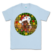 Dusty Blue Christmas horse Classic Tee - Artiststas