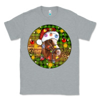 Heather Grey Christmas horse Classic Tee - Artiststas