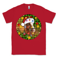 Red Christmas horse Classic Tee - Artiststas