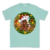 Seafoam Christmas horse Classic Tee - Artiststas
