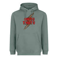 Sage dirty thirty lightning bolt Heavyweight Hoodie - MaliasSmallBusiness