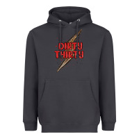 Smoke dirty thirty lightning bolt Heavyweight Hoodie - MaliasSmallBusiness