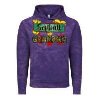 Cloud Purple softball grandma with leopard Vintage Hoodie - Zillion Design Studio