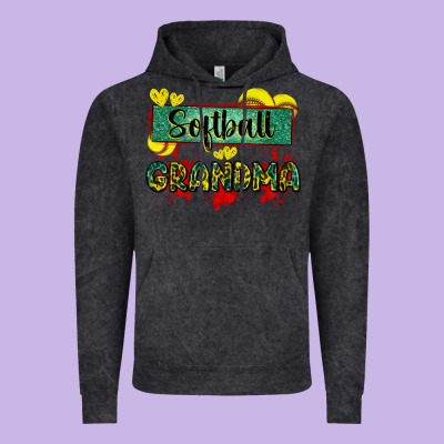 Softball Grandma With Leopard Vintage Hoodie Designed By Zillion Design Studio