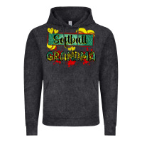 Vintage Black softball grandma with leopard Vintage Hoodie - Zillion Design Studio