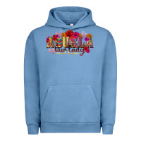 Pigment Pebble Blue Abuela Our Lady Urban Hoodie - texasbilliewilder