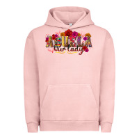 Pigment Salmon Abuela Our Lady Urban Hoodie - texasbilliewilder