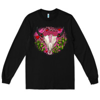 Black bull skull cactus valentines Long Sleeve Tee - JahusDesignShop