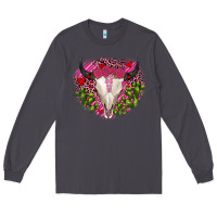 Smoke bull skull cactus valentines Long Sleeve Tee - JahusDesignShop