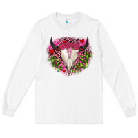 White bull skull cactus valentines Long Sleeve Tee - JahusDesignShop
