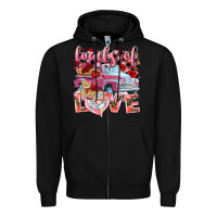 Black loads of love valentines day truck Zipper Hoodie - NancyCooperArtShop