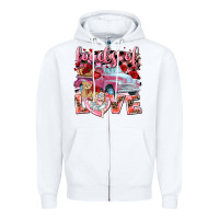 White loads of love valentines day truck Zipper Hoodie - NancyCooperArtShop