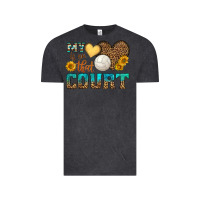 Vintage Black my heart is on that court Vintage Tee - HRA Design Shop