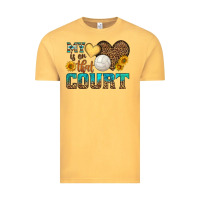 Vintage Mustard my heart is on that court Vintage Tee - HRA Design Shop