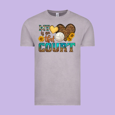 My Heart Is On That Court Vintage Tee Designed By Hra Design Shop