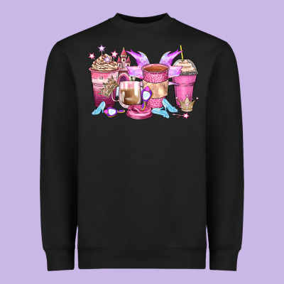 Princess Coffee Cups Heavyweight Sweatshirt Designed By Zillion Design Studio