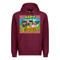 Burgundy Happy Easter Farm Animals 20oz skinny Premium Hoodie - LillyAllenDesigns