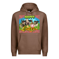 Chestnut Happy Easter Farm Animals 20oz skinny Premium Hoodie - LillyAllenDesigns
