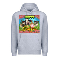 Heather Grey Happy Easter Farm Animals 20oz skinny Premium Hoodie - LillyAllenDesigns