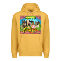 Mustard Happy Easter Farm Animals 20oz skinny Premium Hoodie - LillyAllenDesigns