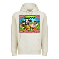 Oatmeal Heather Happy Easter Farm Animals 20oz skinny Premium Hoodie - LillyAllenDesigns