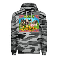 Slate Camo Happy Easter Farm Animals 20oz skinny Premium Hoodie - LillyAllenDesigns
