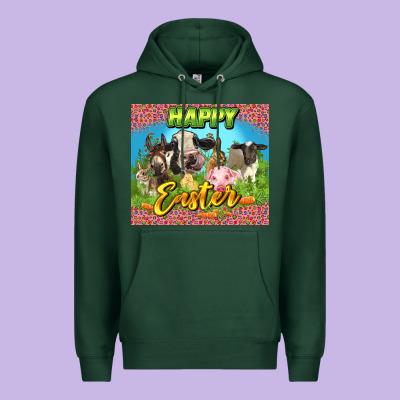 Happy Easter Farm Animals 20oz Skinny Premium Hoodie Designed By Lillyallendesigns