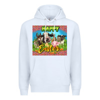 White Happy Easter Farm Animals 20oz skinny Premium Hoodie - LillyAllenDesigns