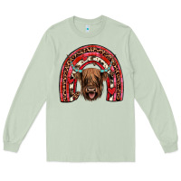 Valentines Highland Cow Rainbow Long Sleeve Tee | Teevron