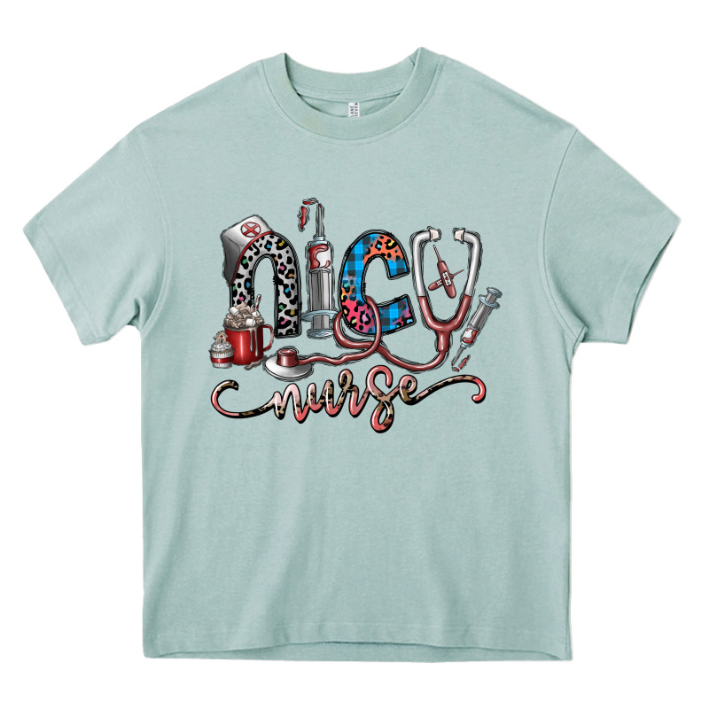 Nice Nurse Heavy Core Tee by SublimationCraftShop | Teevron