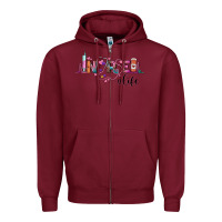 Burgundy nurse life Zipper Hoodie - BarkalooDesign