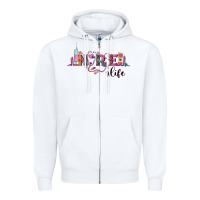 White nurse life Zipper Hoodie - BarkalooDesign