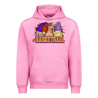 Fuchsia Pink Basketball gnomes Urban Hoodie - NancyCooperArtShop