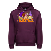Mauve Wine Basketball gnomes Urban Hoodie - NancyCooperArtShop