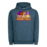 Pigment Midnight Navy Basketball gnomes Urban Hoodie - NancyCooperArtShop