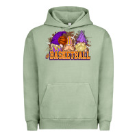 Pigment Oil Green Basketball gnomes Urban Hoodie - NancyCooperArtShop