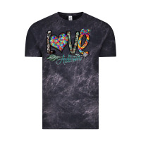 Cloud Black love autism Vintage Tee - SublimationCraftShop