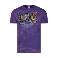 Cloud Purple love autism Vintage Tee - SublimationCraftShop