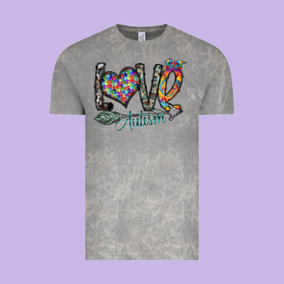 Love Autism Vintage Tee Designed By Sublimationcraftshop