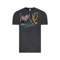 Vintage Black love autism Vintage Tee - SublimationCraftShop