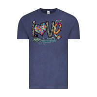 Vintage Denim love autism Vintage Tee - SublimationCraftShop
