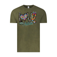 Vintage Olive love autism Vintage Tee - SublimationCraftShop
