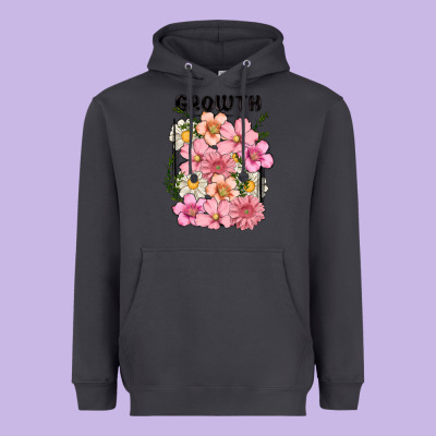 Growth Flower Heavyweight Hoodie Designed By Maliassmallbusiness
