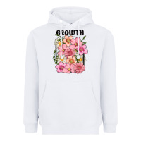 White growth flower Heavyweight Hoodie - MaliasSmallBusiness