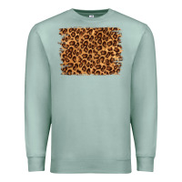 Seafoam leopard background Premium Sweatshirt - NancyCooperArtShop