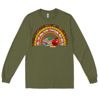 Army Green back to school rainbow Long Sleeve Tee - AdoDesignShop
