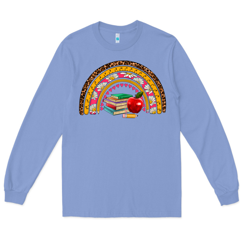 Back To School Rainbow Long Sleeve Tee by AdoDesignShop | Teevron