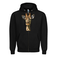 Black giraffe head Zipper Hoodie - LillyAllenDesigns