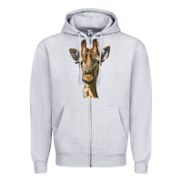 Heather Grey giraffe head Zipper Hoodie - LillyAllenDesigns
