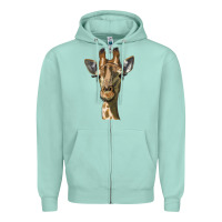 Seafoam giraffe head Zipper Hoodie - LillyAllenDesigns
